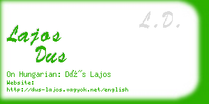 lajos dus business card